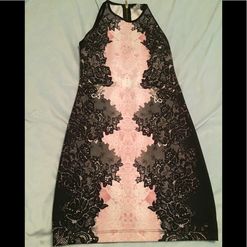 Black and pink dress